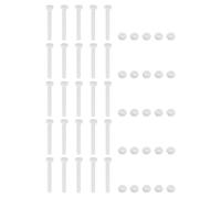 QUARKZMAN 25 Pares Tornillos Nylon Y Tuercas Sur tido, Tornillos Hexagonales M5x40mm Y Tuercas Hexagonales M5 Para Accesorios Industriales, Blanco