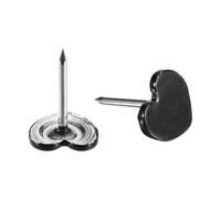 QUARKZMAN 25 Pcs Chinchetas Decorativas en Forma de Corazón, Chinchetas de Mapa para Tablero de Corcho Tablón de Anuncios, Negro