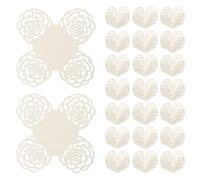 QUARKZMAN 25 PCS Envolturas De Trufa 4x4 Pulgadas Moldes Cuadrados Para Cupcakes Envolturas Para Hornear Tazas De Postre Caladas Para Bodas Cumpleaños Beige