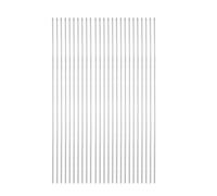 QUARKZMAN 25 piezas de Brochetas de Metal 38cm x 3mm de Acero Inoxidable Palitos Redondos Reutilizables para Barbacoa al Aire Libre Parrilla de Parrilla para Carne, Camarones