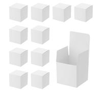 QUARKZMAN 25 Piezas De Cajas De Regalo Blancas, 3"x3"x3" Cajas De Regalo De Papel Kraft Para Dulces Con Tapas Cajas De Regalo Al Por Mayor Para Manualidades Pasteles Navidad Bodas Regalos