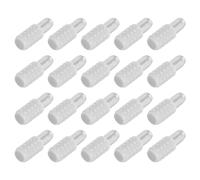 QUARKZMAN 25 Piezas Soporte de Estante Pasador Metálico 6mm Dia 9.6mm Profundidad de Instalación Soporte de Estante con Funda de Goma Antideslizante Plateado