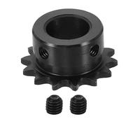 QUARKZMAN #25 Piñón Cadena Con Rodillos Diámetro Interior 14mm Diámetro Exterior 31.5mm 14 Dientes Acero Al Carbono C45 Piñón Cadena ANSI #25 Agujero Redondo Para Cadena ISO 04C Negro