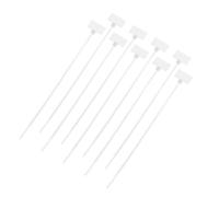 QUARKZMAN 250pcs Bridas de Cables de Nylon, Nylon Bridas de Cables con Etiquetas Abrazaderas Plástico para Cableado Soporte de Base de Atar para Gestión de Cables, 3mm x 20cm(A*L), Blanco