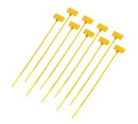 QUARKZMAN 250pcs Bridas de Cables de Nylon, Nylon Bridas de Cables con Etiquetas Abrazaderas Plástico para Cableado Soporte de Base de Atar para Gestión de Cables, 3mm x 20cm(A*L), Amarillo
