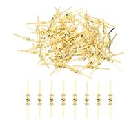 QUARKZMAN 250Pcs Clip Conector Para Candelabro 33mm/1.3" Dorado | Pasador De Cristal De Cobre, Repuesto Para Clips Conectores De Lámpara, Fijación De Partes De Luz De Techo Cristales