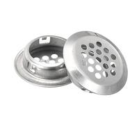 QUARKZMAN 25mm(1") Rejilla de ventilación circular para alero, 10 piezas de rejillas de aire redondas de acero inoxidable con malla para cocina, baño, armario, tono plateado