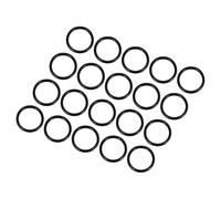 QUARKZMAN 25mm x 20mm x 2,5mm Nitrilo Goma Juntas Tóricas x 20uds Redondo Junta Arandela para Grifo Plomería Reparación Sellado Conexión [Negro]