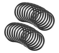 QUARKZMAN 25mm x 21mm x 2mm Nitrilo Goma Juntas Tóricas x 20uds Redondo Junta Arandela para Grifo Plomería Reparación Sellado Conexión [Negro]