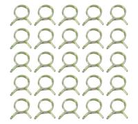 QUARKZMAN 25Pcs Abrazaderas de Manguera de Resorte de Doble Alambre Diámetro Interno 11mm, Tamaño de 11-12mm Pinzas de Tubería de Agua, Clips de Manguera, Sujetador de Abrazaderas de Tubo