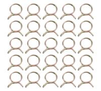 QUARKZMAN 25Pcs Abrazaderas de Manguera de Resorte de Doble Alambre Diámetro Interno 14mm, Tamaño de 14-15.5mm Pinzas de Tubería de Agua, Clips de Manguera, Sujetador de Abrazaderas de Tubo