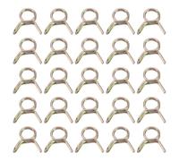 QUARKZMAN 25Pcs Abrazaderas de Manguera de Resorte de Doble Alambre Diámetro Interno 5mm, Tamaño de 5-6mm Pinzas de Tubería de Agua, Clips de Manguera, Metal Sujetador de Abrazaderas de Tubo