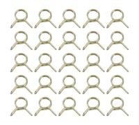 QUARKZMAN 25Pcs Abrazaderas de Manguera de Resorte de Doble Alambre Diámetro Interno 6mm, Tamaño de 6-7mm Pinzas de Tubería de Agua, Clips de Manguera, Metal Sujetador de Abrazaderas de Tubo