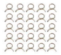 QUARKZMAN 25Pcs Abrazaderas de Manguera de Resorte de Doble Alambre Diámetro Interno 7mm, Tamaño de 7-8mm Pinzas de Tubería de Agua, Clips de Manguera, Metal Sujetador de Abrazaderas de Tubo