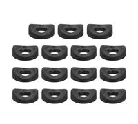 QUARKZMAN 25Pcs Arandelas Redondas de Plástico, 8mm x 19mm x 3mm Arandela Cóncava Negra de PE para Fijación de Tubo Redondo