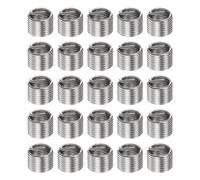 QUARKZMAN 25Pcs Insertos Roscados 1/4-28 Unf 1.5D (9.525mm) Helicoidales de Acero Inoxidable 304 para Reparación de Roscas en Plástico y Madera