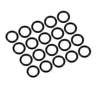 QUARKZMAN 26mm x 19mm x 3,5mm Nitrilo Goma Juntas Tóricas x 20uds Redondo Junta Arandela para Grifo Plomería Reparación Sellado Conexión [Negro]