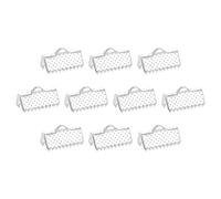 QUARKZMAN 280 Piezas Extremos Enganche Cinta, 13mm Terminales Presión Marcapáginas, Terminales Presión Cordón para Cierre Rápido Pulseras, Collares y Fabricación Joyas, Plata Blanca