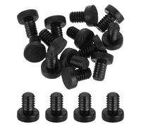 QUARKZMAN 28Pcs Topes para Mesa de Vidrio con Tallo, 8mm/0,31" Goma Antideslizante para Muebles de Patio (Apto para Orificios de 5/16"), Color Negro