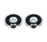 QUARKZMAN 2pcs 2W 8 Ohm Altavoces Pequeños Carcasa de Metal Altavoz Magnético Interior Redondo para Altavoces Mini DVD EVD Multimedia Móvil Portátil Máquina Publicidad