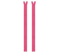 QUARKZMAN 2pcs #5 Cremalleras de Resina, 50.8cm / 20 pulgadas Cremallera de Costura con Anillo de Metal Repuesto Accesorio para Ropa Chaquetas Manualidad Bricolaje DIY Bolso, Rosa Rojo