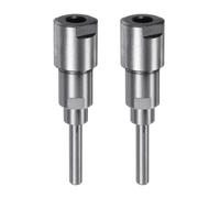 QUARKZMAN 2pcs Adaptador de Conversión de Varilla de Extensión de Pinza de Enrutador 6.35mm a 8mm para Máquina de Grabado CNC y Fresadora de Carpintería