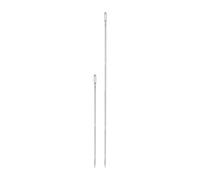 QUARKZMAN 2Pcs Aguja de Tapicería con Ojo Grande Extra Largo de 6 Pulgadas, 10 Pulgadas - Agujas de Coser Rectas Fáciles de Enhebrar de Acero Inoxidable para Muebles de Cuero