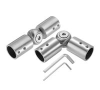 QUARKZMAN 2pcs Barras de Cortina Ajustables Conectores de Esquina 19mm Diámetro Interior Acero Inoxidable 304 Conector de Codo con Llave Hexagonal, Negro
