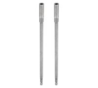 QUARKZMAN 2Pcs barrena Para Tuercas 5.5mm Casquillo Métrico 1/4" Vástago Hexagonal 10" (250mm) Extra Largo Magnético Casquillos De 6 Puntos Cambio Rápido Acero 40Cr Fijadores De Tornillos