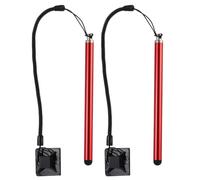 QUARKZMAN 2Pcs Bolígrafos Stylus para Pantallas Táctiles Resistivas Y Capacitivas Pluma Stylus para Navegación GPS en Coche Tpv Rojo