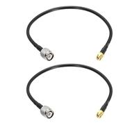 QUARKZMAN 2PCS Cable Coaxial RG58 1ft/0.3 M, Conector SMA Macho a TNC Macho Cable Coaxial 50 Ohm Pérdida Baja para Radio CB, Antena GPS, Radios Wi-Fi, Dispositivos RF