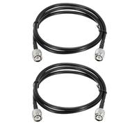 QUARKZMAN 2PCS Cable Coaxial RG58 3ft/0.9 M, TNC Macho a TNC Macho Cable Coaxial 50 Ohm Pérdida Baja Extensión para Radio CB, Antena GPS, Radios Wi-Fi, Dispositivos RF
