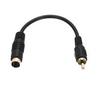 QUARKZMAN 2Pcs Cable de Video S 0.17M, Adaptador Convertidor de 4 Pines S-Video Macho a Rca Macho para Tv Receptor Monitor