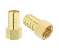QUARKZMAN 2Pcs Conexión de Manguera de Latóns, 3/4" Púas x 1/2" Hembra Npt Conector de Tubería de Latón para Conectar Tuberías Dispositivos Mecánicos Equipos de Fontanería