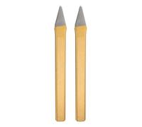 QUARKZMAN 2pcs Cortafrío Punta 17 Mm De Ancho 200 Mm De Largo Acero Aleado Alta Dureza Tratado Térmicamente Cortafrío Resistente Para Cortar Remaches Hierro Acero Bronce Color Gris Dorado