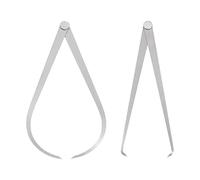 QUARKZMAN 2Pcs De Calibrador Fijo Interior/Exterior De 250 mm 10" Acero Para Herramientas Junta De Fricción Fija Herramienta De Medición Interna Para Tallado Modelado Moldeado Plata