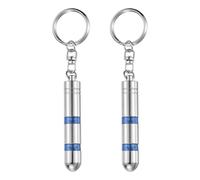 QUARKZMAN 2pcs de Llavero Antiestático Con Cabeza Magnética Para Eliminar Electricidad Estática Del Cuerpo Humano Y Del Coche Herramienta ESD Para Puertas De Coche Y Casa Azul