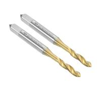 QUARKZMAN 2pcs De Machos De Roscar Con Espiral, M3.5 x 0.6 H2 Macho De Roscar, Acero De Alta Velocidad 6542 Recubierto De Titanio Herramientas De Roscado Para Maquinista Reparación