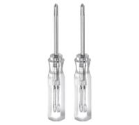 QUARKZMAN 2Pcs Destornillador Phillips Mini PH0 1.5mm Cabeza Cruz Magnética 45mm Longitud para Reparaciones de Pequeños Electrodomésticos, Transparente