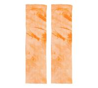 QUARKZMAN 2Pcs Fascie Elastiche Tie Dye, Fascia Per Capelli Elastiche Fascia Da Tennis Antiscivolo Per Donne Uomini Palestra Corsa Yoga Sport, Allenamento Viaggio, Arancione