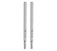 QUARKZMAN 2pcs H8(8mm) Punta Destornillador Hexagonal 1/4" 150mm Largo Llave Hexagonal Plana para Taladro con Vástago Hexagonal Barrena Destornillador Magnético Acero S2 Grado Industrial