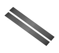 QUARKZMAN 2Pcs Lámina de Acero Inoxidable 304 para Relleno de Huecos, 76 x 760mm Moldura de Metal Autoadhesiva Tira de Cubierta de Huecos para Marco de Espejo Microondas, Negro