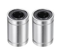 QUARKZMAN 2Pcs LM10UU Cojinete Lineal 10mm ID 19mm OD 29mm Longitud Cojinetes de Bolas Lineales Superficie Niquelada Doble Sellado de Goma Acero para Máquina CNC Impresora 3D