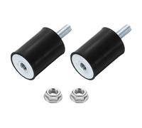 QUARKZMAN 2Pcs M8x23mm Soporte de Caucho Goma, 30x40mm(DxH) Aislamiento de Vibraciones Cilíndrico de Goma Amortiguador de Vibraciones con Tuerca de Coche Compresores de Aire