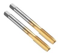 QUARKZMAN 2pcs Macho Roscar Flauta Recta, M8 X 1.25 Izquierda Métrico Recubierto Titanio Herramienta Roscado Tapping Roscado Fresado Máquina Machos, M35 Acero Alta Velocidad Con Cobalto