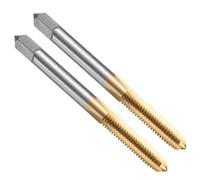 QUARKZMAN 2pcs Machos Roscar Flauta Recta, M6 X 1.0 Izquierda Métrica Recubiertos Titanio Herramienta Roscado Tornillos Fresado Roscas, Acero Alta Velocidad M35 Con Cobalto