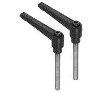 QUARKZMAN 2Pcs Manijas de Palanca de Sujeción, M8 x 60mm Perno Roscado Macho de Acero Inoxidable 304, Manijas Ajustables de Liberación Rápida, Negro