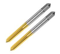 QUARKZMAN 2pcs Métrico Rosca Machos M6 x 0.5 H2 Recubiertos de Titanio de Acero de Alta Velocidad Recto Flauta Máquina de Roscar Tornillos Herramienta de Reparación de Roscas