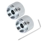 QUARKZMAN 2PCS Perillas de Guitarra de Metal, Perillas de Control de Volumen y Tono 6 x 20 x 15.5 mm Perillas de Potenciómetro con Llave para Guitarra Eléctrica Bajo, Gris