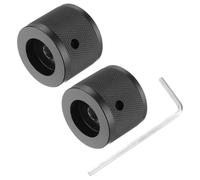 QUARKZMAN 2PCS Perillas de Guitarra de Metal, Perillas de Control de Volumen y Tono 6mm x 30mm con Tornillo de Fijación para Guitarra Eléctrica Bajo, Negro